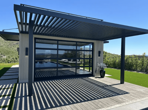 Modern insulated garage door installed on a Simi Valley home by Archway Garage Doors